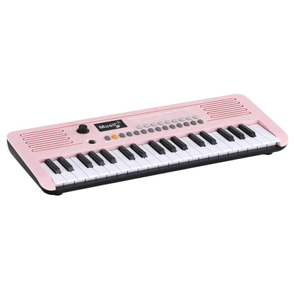 Alpha 37-Key Digital Piano Keyboard for Kids Beginners Electronic Keyboard Piano Gift Pink