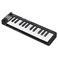 Alpha 25-Key MIDI Keyboard Controller USB Portable Black