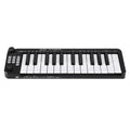 Alpha 25-Key MIDI Keyboard Controller USB Portable Black