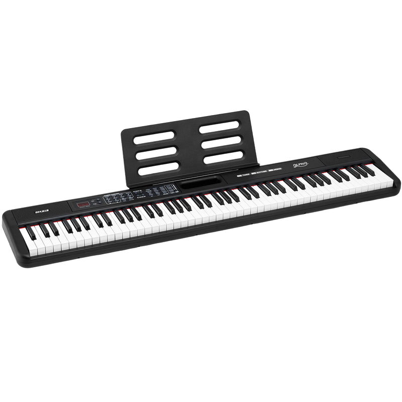 Alpha 88 Key Electronic Keyboard Piano Black
