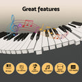 Alpha 88 Key Electronic Keyboard Piano Black