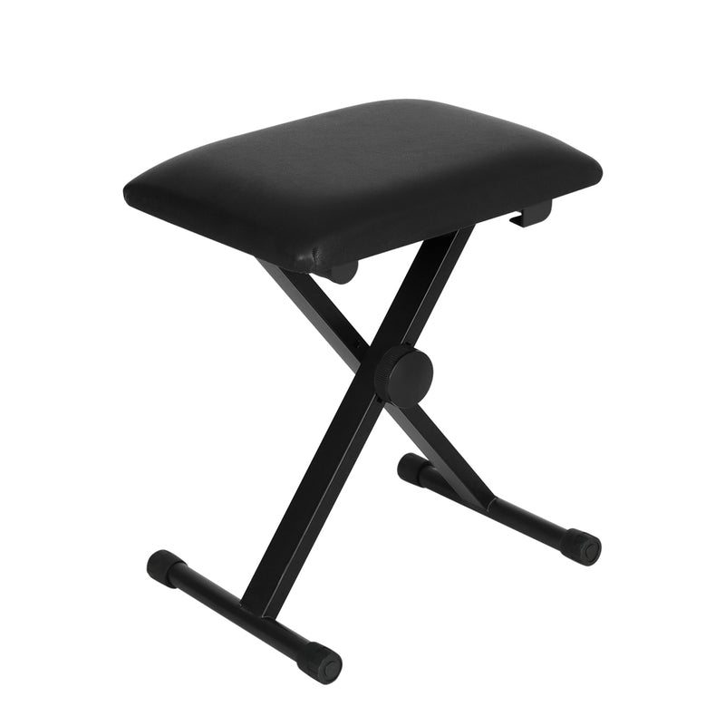 Alpha Piano Stool Adjustable Height Keyboard Seat Black Bench