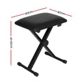 Alpha Piano Stool Adjustable Height Keyboard Seat Black Bench