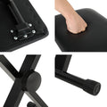 Alpha Piano Stool Adjustable Height Keyboard Seat Black Bench