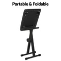 Alpha Piano Stool Adjustable Height Keyboard Seat Black Bench