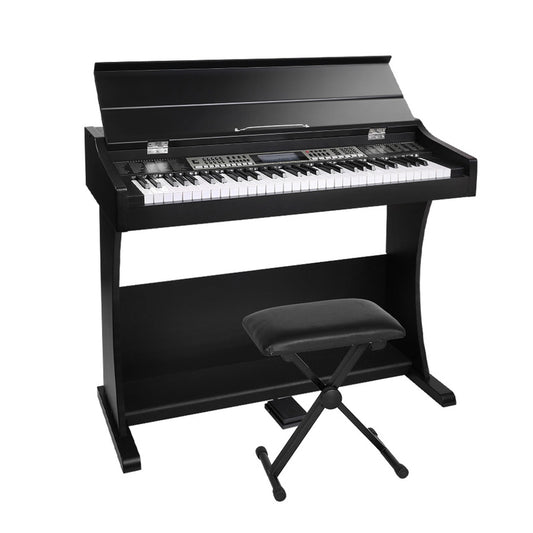 Alpha 61 Key Electronic Piano Keyboard Digital Stand Stool