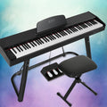Alpha 88 Key Weighted Electric Piano Keyboard w/ Stand Stool