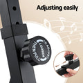 Alpha Piano Stand Heavy Duty Adjustable Z-Frame Wheels Black