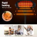 Devanti Electric Patio Heater 2000W Outdoor