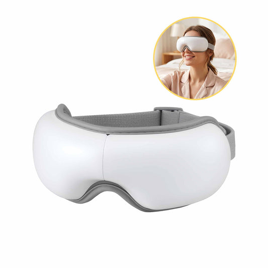 Livemor Eye Massager Heat Vibration Bluetooth Music Rechargeable White