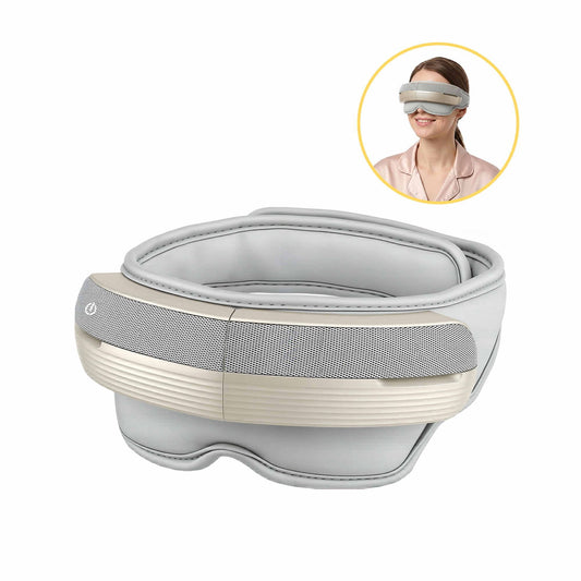 Livemor Eye and Head Massager with Heat, Eye Massager, Forehand and Temple Massager, Air Compression & Bluetooth Music, 5 Modes, 180° Foldable, Relaxation Gifts for Mom Dad Women Men