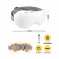 Livemor Eye Massager with Cooling & Heating | Dual Hot Cold Compress Goggles with 12 Vibrating Nodes for Migraine Relief | Wireless Bluetooth Eye Mask with 10Min Timer & 2400mAh Battery, White