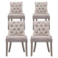 Artiss Dining Chairs Set of 4 Linen French Provincial Beige