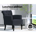 Artiss Wingback Armchair Charcoal