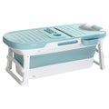 Weisshorn Foldable Bathtub 136x62cm Portable Spa Bath with Cover