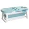 Weisshorn Foldable Bathtub 136x62cm Portable Spa Bath with Cover