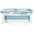 Weisshorn Foldable Bathtub 136x62cm Portable Spa Bath with Cover