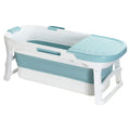 Weisshorn Foldable Bathtub 136x62cm Portable Spa Bath with Cover
