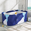Weisshorn Foldable Bathtub 114x62cm Navy Blue Inflatable Spa Bucket