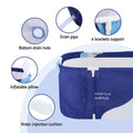 Weisshorn Foldable Bathtub 114x62cm Navy Blue Inflatable Spa Bucket