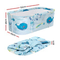 Weisshorn Foldable Bathtub 134x65cm Blue PVC Inflatable Spa Bucket