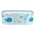 Weisshorn Foldable Bathtub 134x65cm Blue PVC Inflatable Spa Bucket