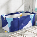 Weisshorn Foldable Bathtub 134x65cm Navy PVC Inflatable Spa Bucket