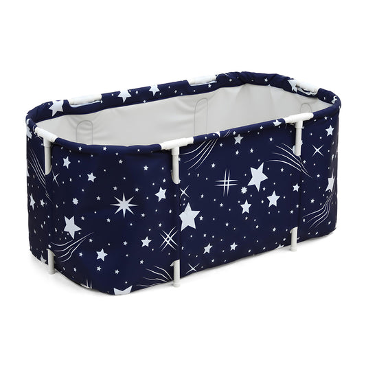 Weisshorn Inflatable Bathtub 114x62cm Navy Foldable PVC Spa