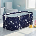 Weisshorn Inflatable Bathtub 114x62cm Navy Foldable PVC Spa