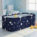 Weisshorn Foldable Bathtub 134x65cm Inflatable PVC Cushion Navy