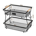 5-Star Chef 2 Tier Fruit Basket Bowl Detachable Kitchen Food Storage Stand