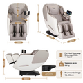 Livemor Elite 4D Massage Chair Recliner, SL Track Zero Gravity & Heat Auto Body Scan, 12 Auto Programs, 3 Zero-G Positions, Foot Rollers, Airbag Compression, Bluetooth Speaker, Wireless Charging