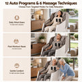 Livemor Elite 4D Massage Chair Recliner, SL Track Zero Gravity & Heat Auto Body Scan, 12 Auto Programs, 3 Zero-G Positions, Foot Rollers, Airbag Compression, Bluetooth Speaker, Wireless Charging