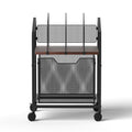 Artiss Mobile File Cabinet Rolling Locking Wheels Wood Top Black