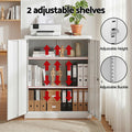 Artiss Steel Locker Cabinet 3-Point Lock Adjustable Shelves White