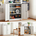 Artiss Steel Locker Cabinet 3-Point Lock Adjustable Shelves White
