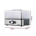 Devanti 5 Tray Food Dehydrator Stainless Steel