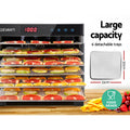 Devanti 6 Tray Food Dehydrator Stainless Steel