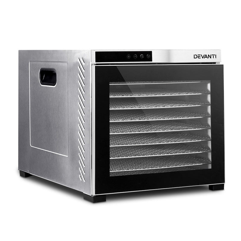 Devanti 10 Tray Food Dehydrator Stainless Steel