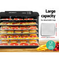Devanti 6 Tray Food Dehydrator Stainless Steel