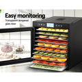 Devanti 10 Tray Food Dehydrator Stainless Steel