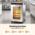 Devanti Food Dehydrator Stainless Steel Fruit Dryer 16 Tray Silver