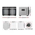 Devanti 16 Tray Food Dehydrator Dual Zone Stainless Steel