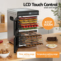 Devanti 12 Tray Food Dehydrator Dual Zone Stainless Steel Jerky
