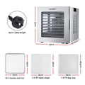 Devanti 10 Tray Food Dehydrator Stainless Steel Glass Door 850W