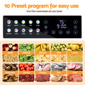 Devanti 10 Tray Food Dehydrator Stainless Steel Glass Door 850W