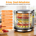 Devanti 8 Tray Food Dehydrator 700W Stainless Steel Auto-Rotate