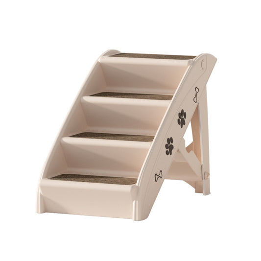i.Pet Dog Ramp Steps Bed Sofa Car Pet Stairs Foldable Beige