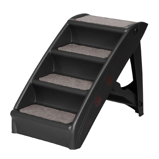 i.Pet Dog Ramp Steps Bed Sofa Car Pet Stairs Foldable Black