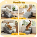 i.Pet Dog Ramp 2 Step Foam Non-Slip Pet Stairs Bed Sofa Car Small Dogs